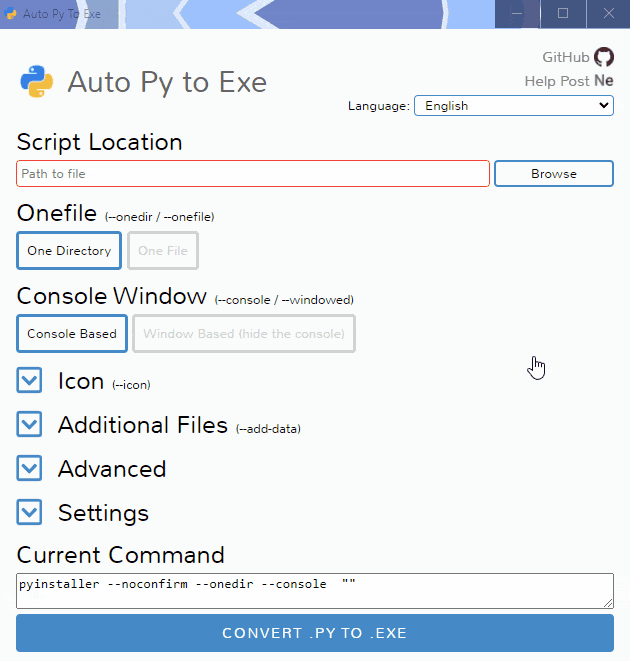 windows - Applying a command line argument to the binary exe when