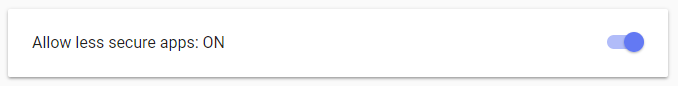 Allow less secure apps switch
