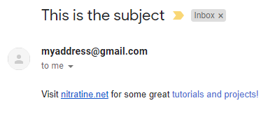 Attachment Email Example